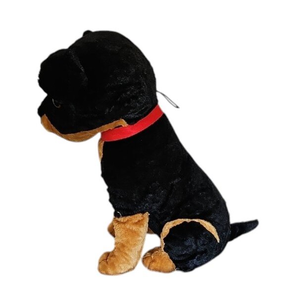 Fun & Fun Toys Plush stuffed Rottweiler Dog Toy Black and Tan large lightweight - Picture 4 of 13